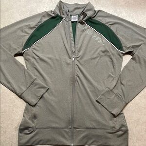 Knights Apparel Womens Full Zip Lightweight GrayGreen Jacket Sz L